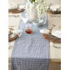 imageDII Farmhouse Gingham Checked Tabletop Collection Table Runner 14x72 BlackFrench Blue