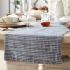 imageDII Farmhouse Gingham Checked Tabletop Collection Table Runner 14x72 BlackFrench Blue