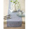 imageDII Farmhouse Gingham Checked Tabletop Collection Table Runner 14x72 BlackFrench Blue