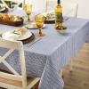 imageDII Farmhouse Gingham Checked Tabletop Collection Table Runner 14x72 BlackFrench Blue