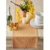 imageDII Farmhouse Gingham Checked Tabletop Collection Table Runner 14x72 BlackPumpkin Spice