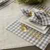 imageDII Gingham Check Tabletop Collection Black Placemat SetGray