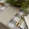 imageDII Gingham Check Tabletop Collection Black Placemat SetGray