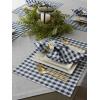imageDII Gingham Check Tabletop Collection Black Placemat SetNavy
