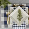 imageDII Gingham Check Tabletop Collection Black Placemat SetNavy