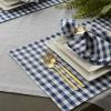 imageDII Gingham Check Tabletop Collection Black Placemat SetNavy