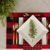 imageDII Gingham Check Tabletop Collection Black Placemat SetRedBlack