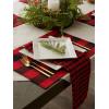 imageDII Gingham Check Tabletop Collection Black Placemat SetRedBlack