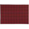 imageDII Gingham Check Tabletop Collection Black Placemat SetRedBlack