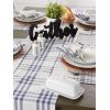 imageDII Home Sweet Farmhouse Plaid Tabletop Collection Table Runner 14x72 BlackBlue