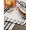 imageDII Home Sweet Farmhouse Plaid Tabletop Collection Table Runner 14x72 BlackFrench Stripe Black