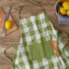 imageDII Unisex Buffalo Check Kitchen Collection Classic Farmhouse Chef Apron One SizeAntique Green