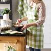 imageDII Unisex Buffalo Check Kitchen Collection Classic Farmhouse Chef Apron One SizeAntique Green