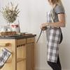 imageDII Unisex Buffalo Check Kitchen Collection Classic Farmhouse Chef Apron One SizeGray  White