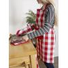 imageDII Unisex Buffalo Check Kitchen Collection Classic Farmhouse Chef Apron One SizeRed  White