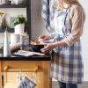 imageDII Unisex Buffalo Check Kitchen Collection Classic Farmhouse Chef Apron One SizeStonewash Blue