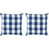 imageDII 100 Cotton Buffalo Check Pillow Cover Set Black 20x20 2 PieceNavy  Cream