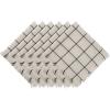 imageDII Basic Check Collection Tabletop Napkin Set Black 6 PieceBlack