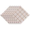 imageDII Basic Check Collection Tabletop Napkin Set Black 6 PieceHoney Gold