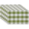 imageDII Buffalo Check Collection Classic Farmhouse Placemat Set 13x19 Red ampamp Black 6 PieceAntique Green