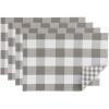 imageDII Gingham Check Tabletop Collection Black Placemat SetGray