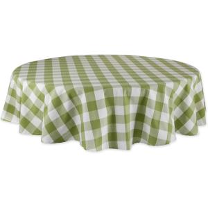 imageDII Buffalo Check Collection Classic Farmhouse Tablecloth Tablecloth 70quot Round Antique Green