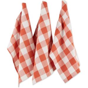 imageDII Buffalo Check Kitchen Collection Classic Farmhouse Dishtowel Set 20x30 Pink ampampWhite 3 PieceVintage Red