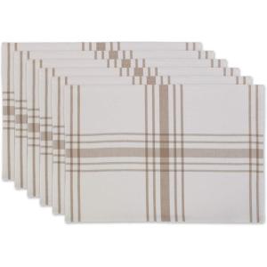 imageDII Home Sweet Farmhouse Plaid Tabletop Collection Table Runner 14x72 BlackFrench Stripe  Stone