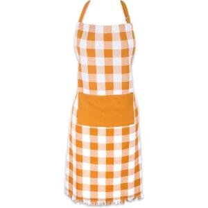 imageDII Unisex Buffalo Check Kitchen Collection Classic Farmhouse Chef Apron One SizeFringed Bottom  Wine