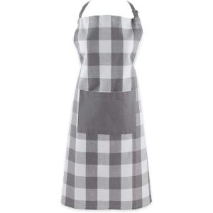 imageDII Unisex Buffalo Check Kitchen Collection Classic Farmhouse Chef Apron One SizeGray  White