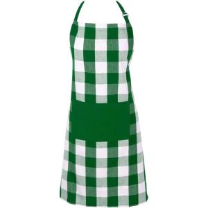 imageDII Unisex Buffalo Check Kitchen Collection Classic Farmhouse Chef Apron One SizeGreen  White