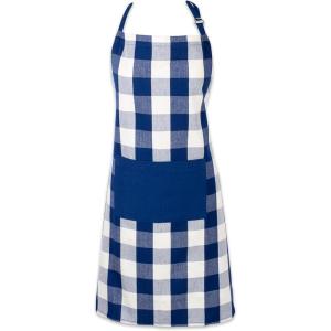 imageDII Unisex Buffalo Check Kitchen Collection Classic Farmhouse Chef Apron One SizeNavy  Cream