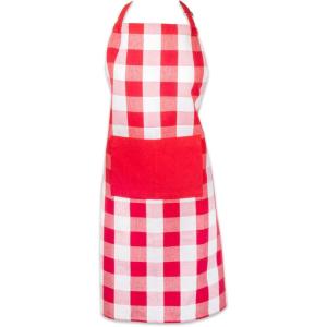 imageDII Unisex Buffalo Check Kitchen Collection Classic Farmhouse Chef Apron One SizeRed  White