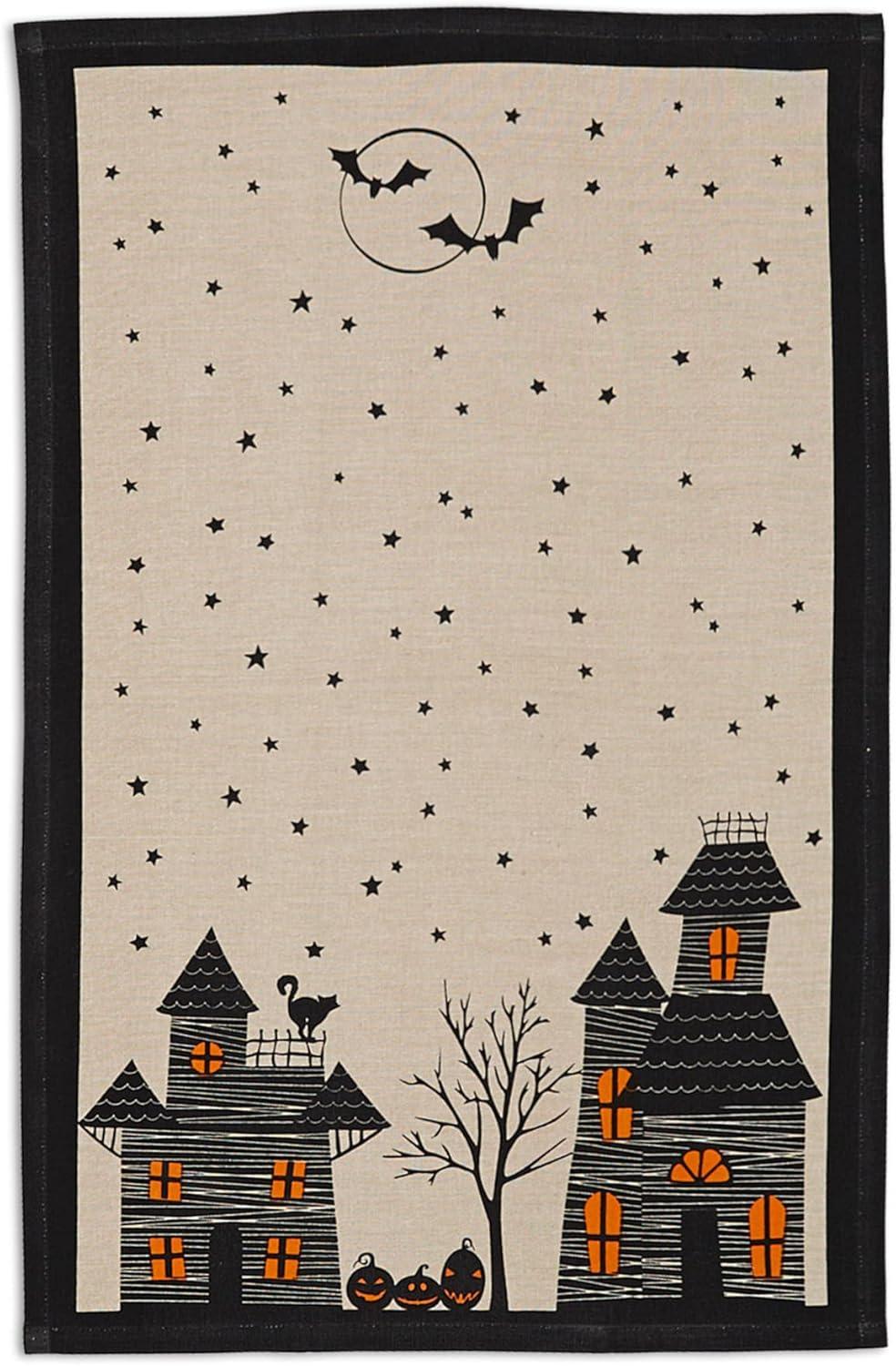 imageDII Halloween Hand Towels for the Kitchen Decorative Spooky ampamp Fun Cotton Printed Dishtowel Set 18x28 JackOLantern 3 CountMonster Bash