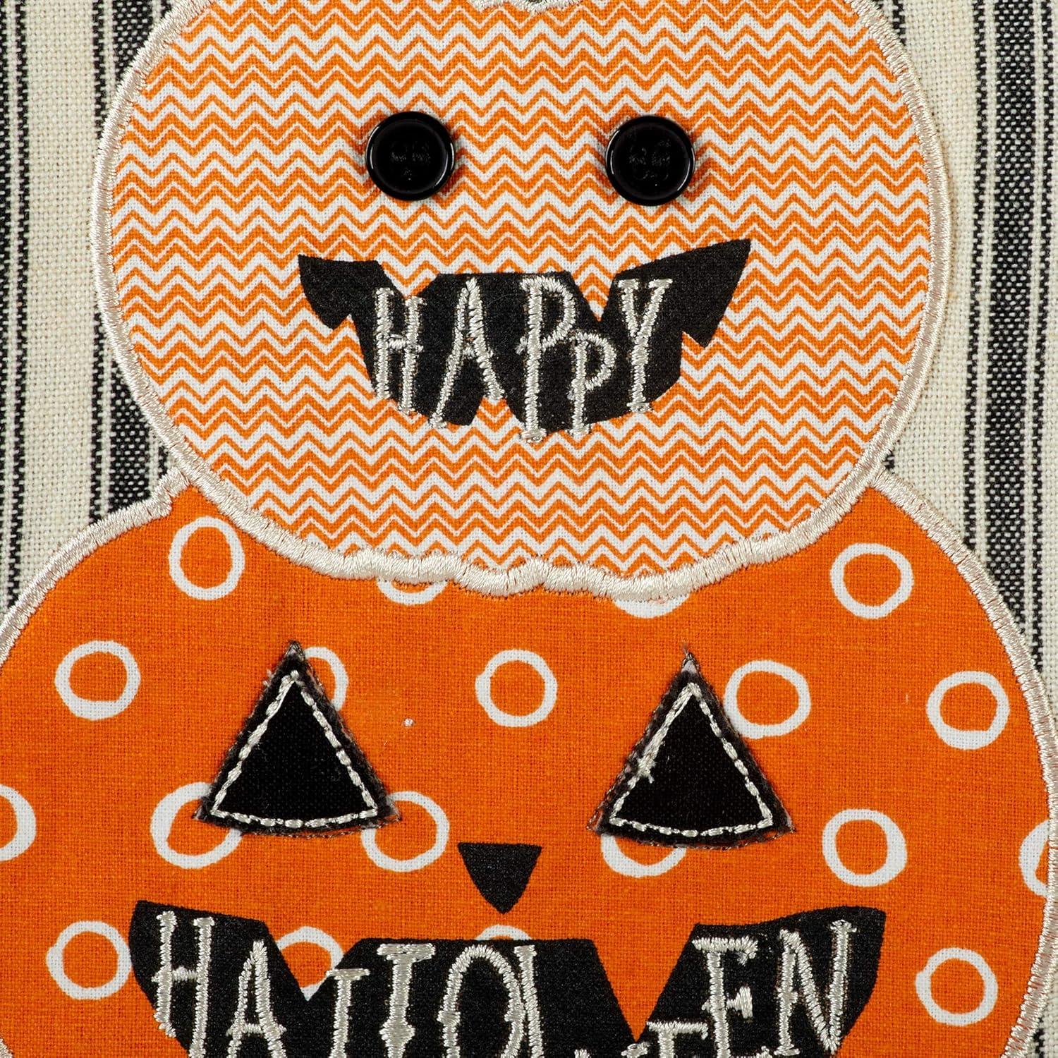 imageDII Happy Halloween Dishtowel Collection Embellished Cotton Kitchen Hand Towel Set 18x28 Home Sweet Haunted Home 3 CountTrick Or Treat Skeleton
