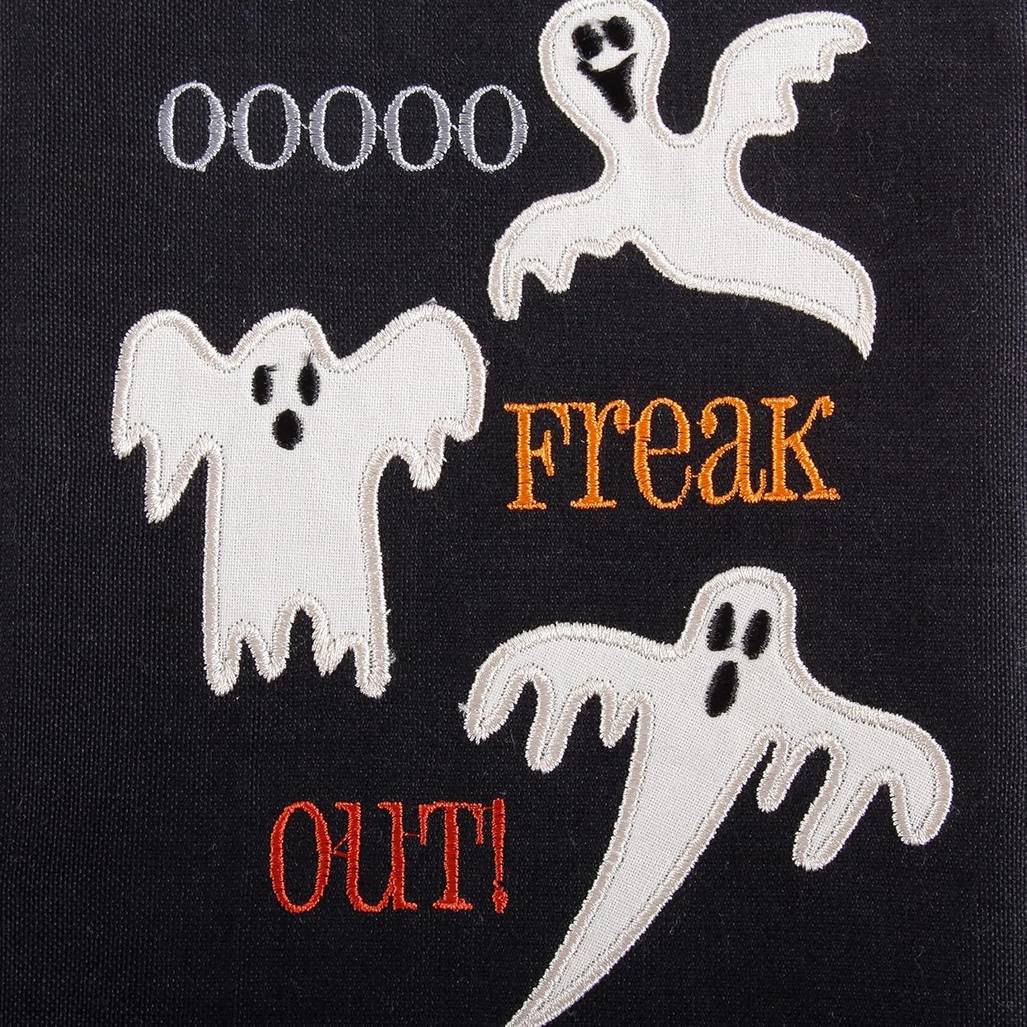 imageDII Spooky Kitchen Towel Collection Halloween Dcor Printed Dishtowel Set 18x28 Bats ampamp Ghosts 2 CountBats  Ghosts