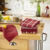 imageDII Assorted Woven Kitchen Set Dishtowel 18x28 Dishcloth 13x13 Red 5 PieceBarn Red
