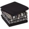 imageDII Assorted Woven Kitchen Set Dishtowel 18x28 Dishcloth 13x13 Red 5 PieceBlack