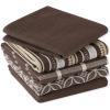 imageDII Assorted Woven Kitchen Set Dishtowel 18x28 Dishcloth 13x13 Red 5 PieceDark Brown