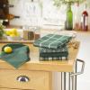 imageDII Assorted Woven Kitchen Set Dishtowel 18x28 Dishcloth 13x13 Red 5 PieceDark Green