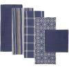 imageDII Assorted Woven Kitchen Set Dishtowel 18x28 Dishcloth 13x13 Red 5 PieceFrench Blue