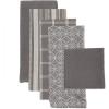 imageDII Assorted Woven Kitchen Set Dishtowel 18x28 Dishcloth 13x13 Red 5 PieceGray