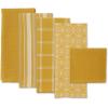 imageDII Assorted Woven Kitchen Set Dishtowel 18x28 Dishcloth 13x13 Red 5 PieceHoney Gold