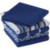 imageDII Assorted Woven Kitchen Set Dishtowel 18x28 Dishcloth 13x13 Red 5 PieceNautical Blue