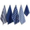 imageDII Assorted Woven Kitchen Set Dishtowel 18x28 Dishcloth 13x13 Red 5 PieceNautical Blue