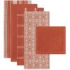 imageDII Assorted Woven Kitchen Set Dishtowel 18x28 Dishcloth 13x13 Red 5 PieceSpice