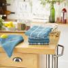 imageDII Assorted Woven Kitchen Set Dishtowel 18x28 Dishcloth 13x13 Red 5 PieceStorm Blue