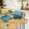 imageDII Assorted Woven Kitchen Set Dishtowel 18x28 Dishcloth 13x13 Red 5 PieceTeal