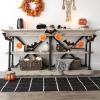 imageDII Fall Home ampamp Party Dcor Spooky Halloween Decorations Indoor ampamp Front Porch Garland 72Inch Length Ghost Garland 2 PieceBat  Pumpkin