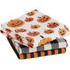 imageDII Halloween Hand Towels for the Kitchen Decorative Spooky ampamp Fun Cotton Printed Dishtowel Set 18x28 JackOLantern 3 CountOrange Buffalo CheckBlack  White Stripes